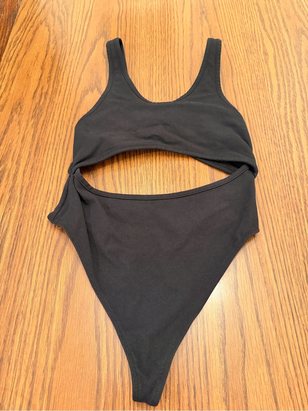 Urban outfitters out from under Woman Black Stretch Cut Out Bodysuit Top Size M